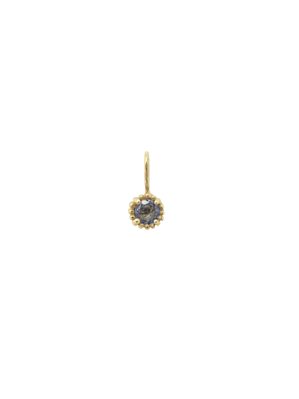 Birthstone Necklace Charm 14K Gold