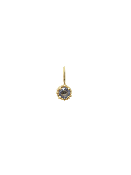 Birthstone Necklace Charm 14K Gold