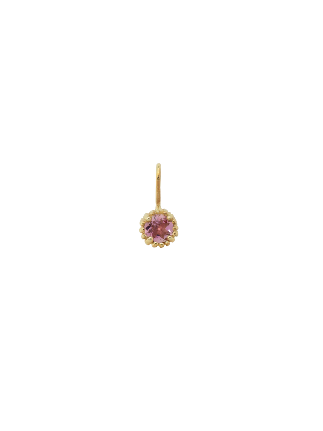 Birthstone Necklace Charm 14K Gold