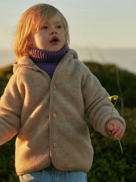 Chimenea cálida - jersey de cuello alto de lana merino