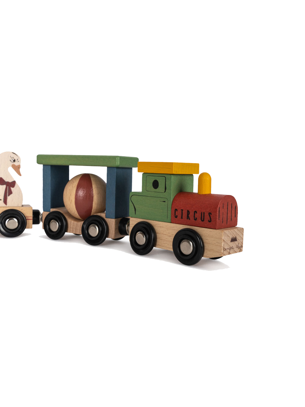 Tren de animales de madera