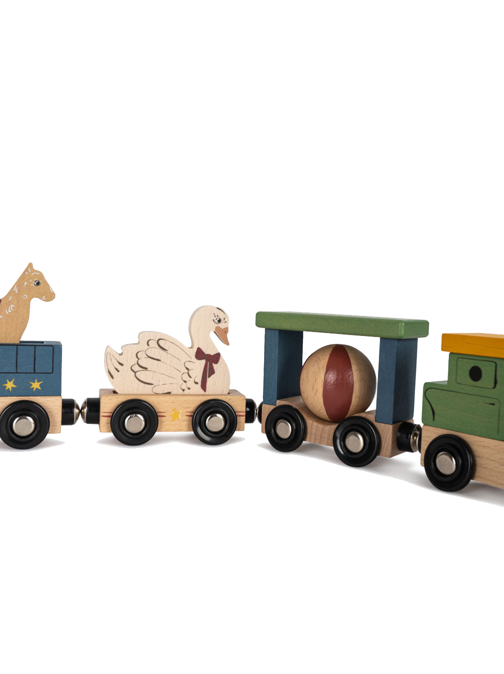 Tren de animales de madera