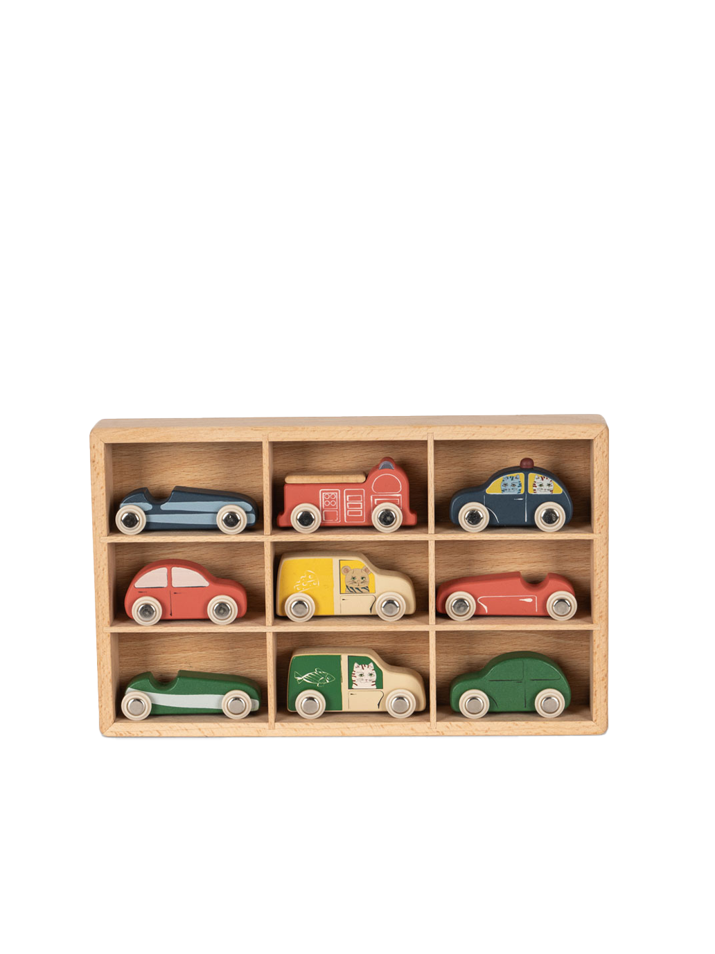 Mini coches de madera