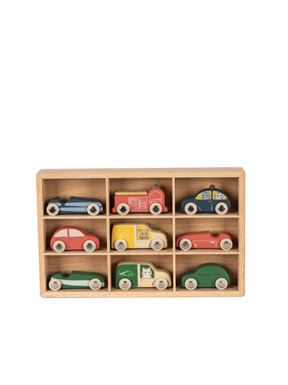 Wooden mini cars