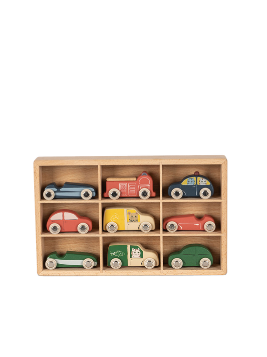 Wooden mini cars