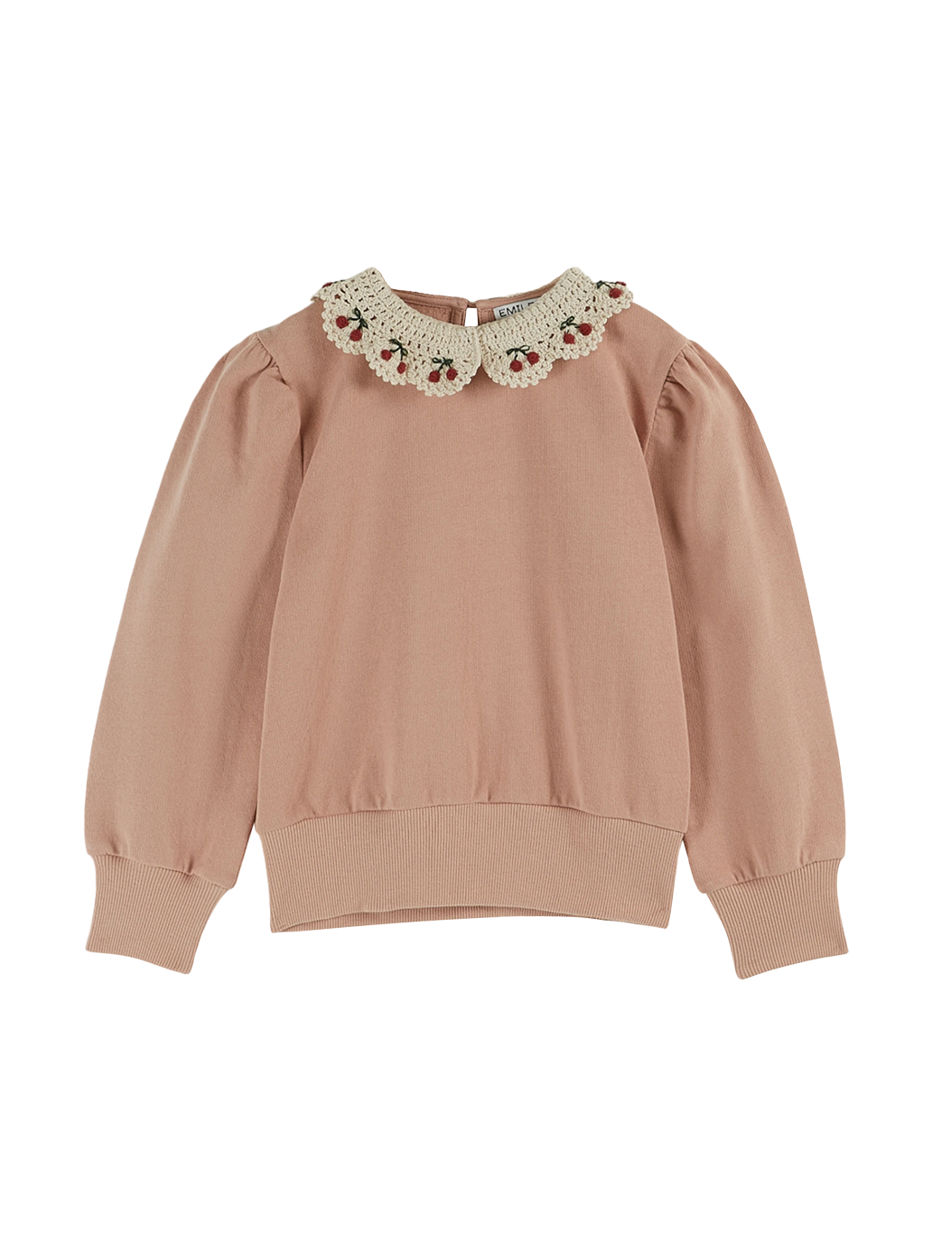 Embroidered collar sweatshirt