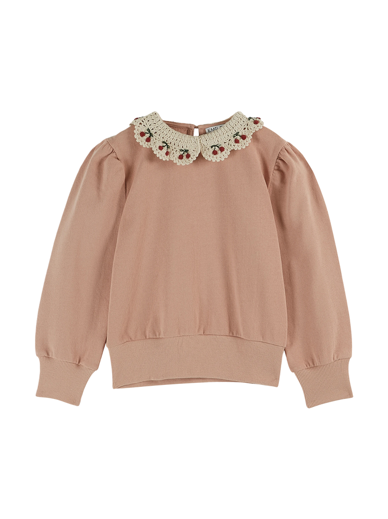 Embroidered collar sweatshirt