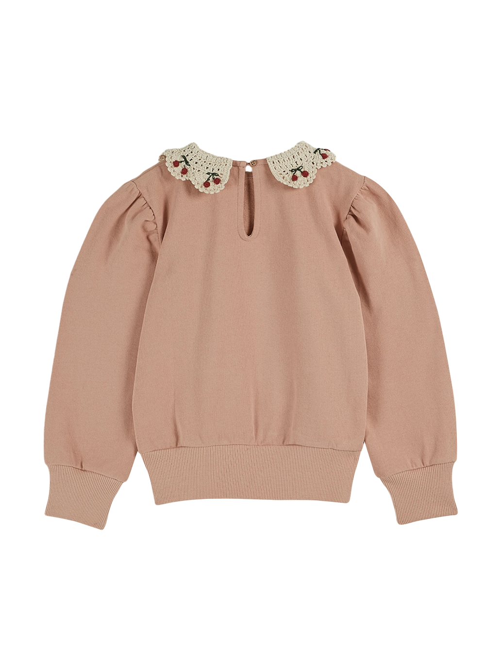 Embroidered collar sweatshirt