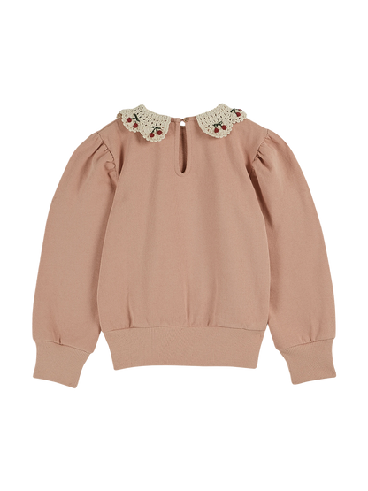 Embroidered collar sweatshirt