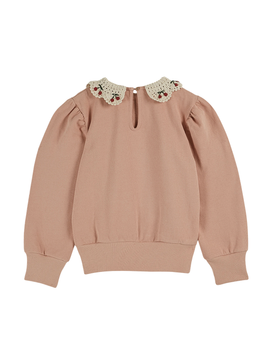 Embroidered collar sweatshirt