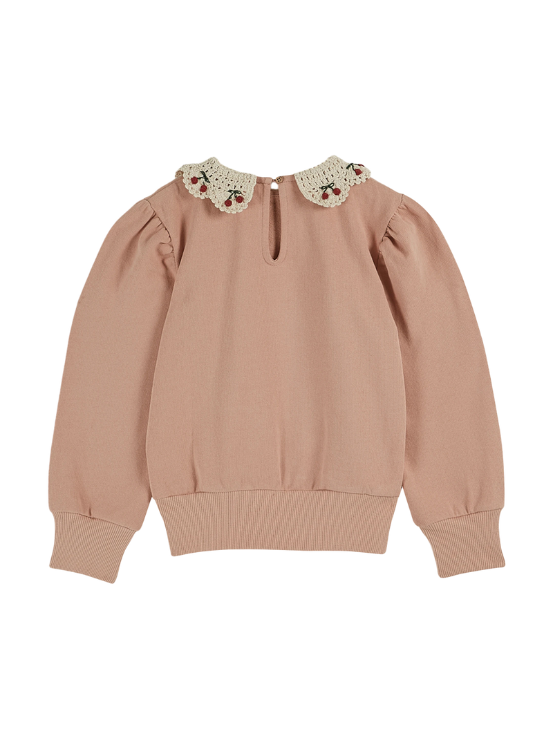 Embroidered collar sweatshirt