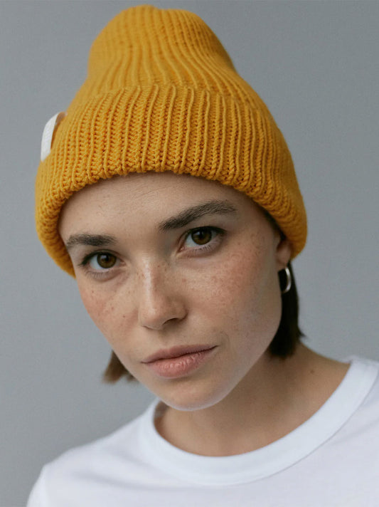 Warm merino wool beanie