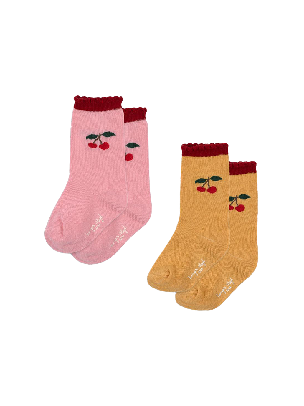 2-pack Jacquard frill socks