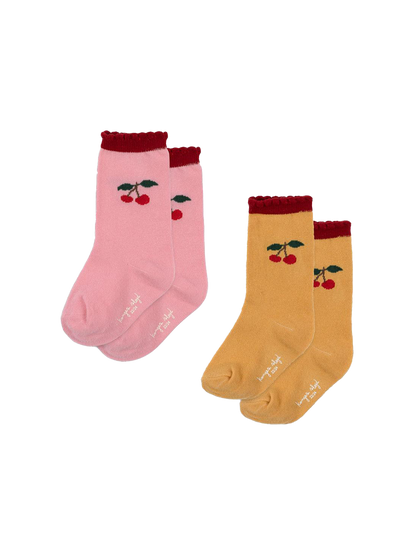 2-pack Jacquard frill socks