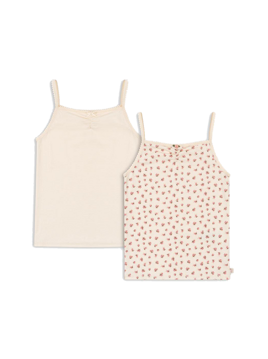 Basic 2 pack strap top GOTS