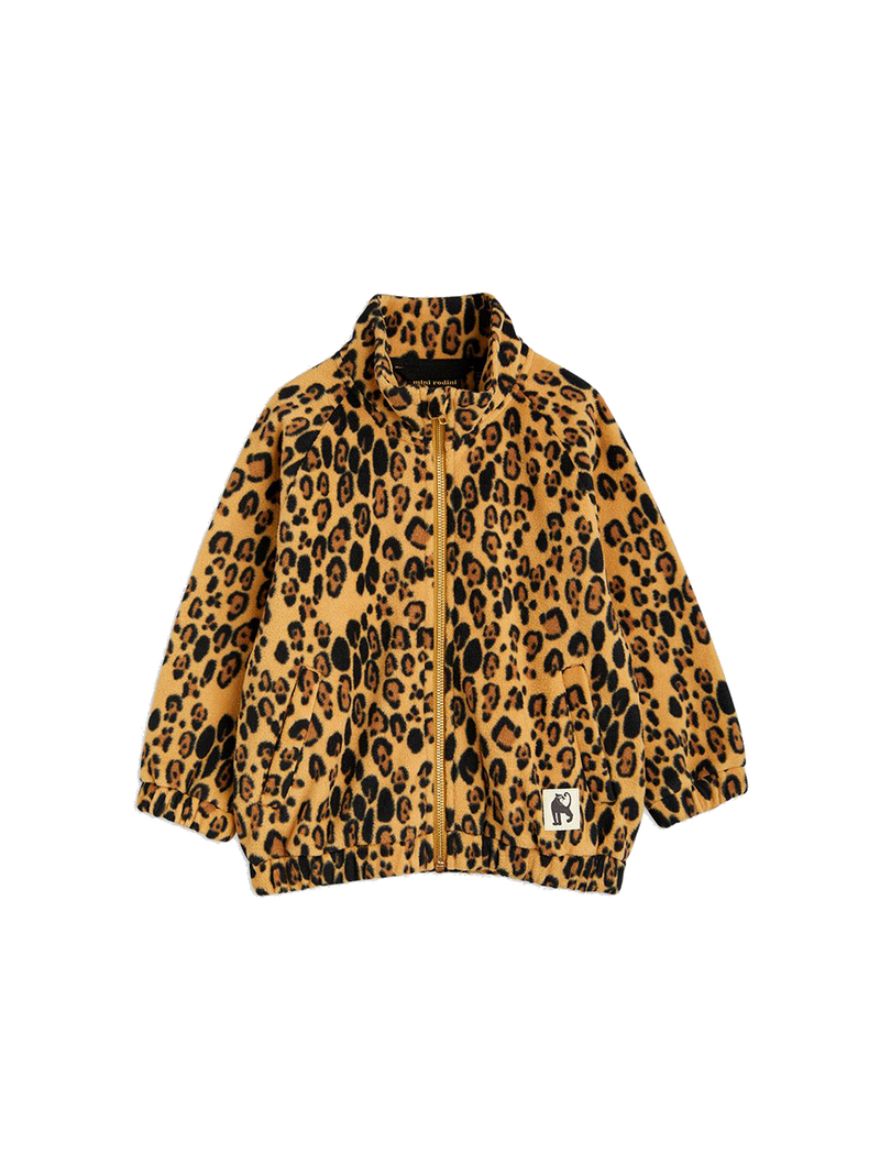 Giacca in pile leopardato