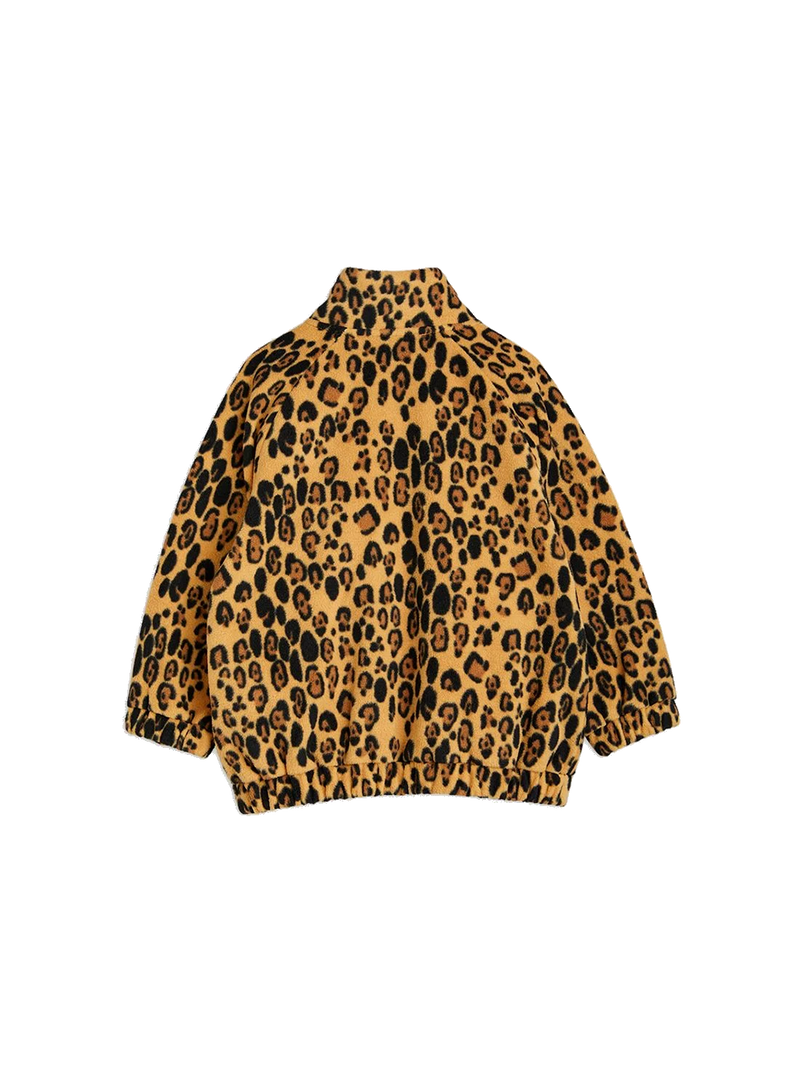 Giacca in pile leopardato