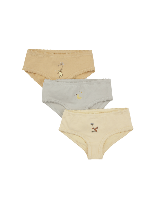 3 pack Cue Underpants embroidered briefs set apricot mint sorbet