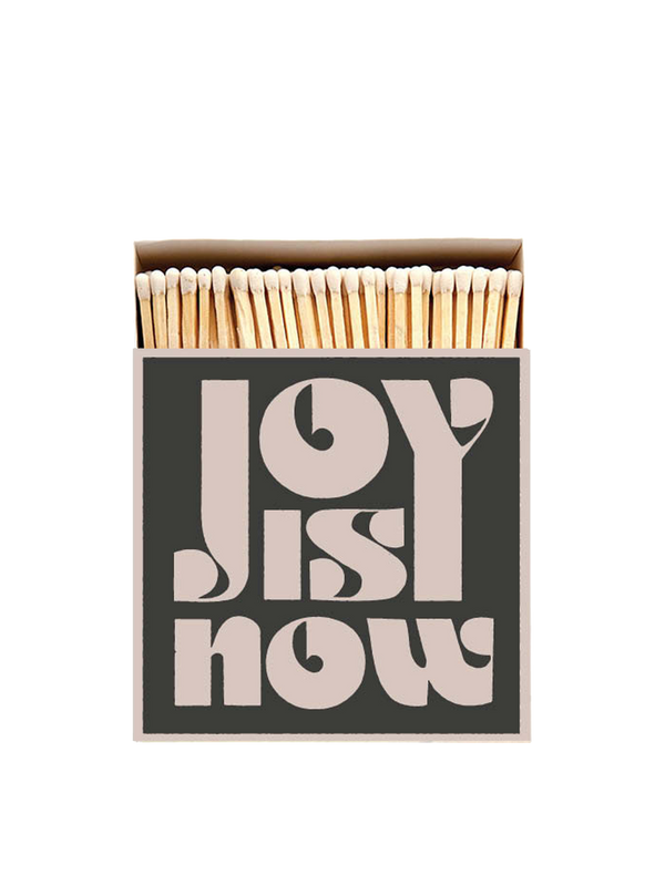 luxury matches in a decorative square box joy is now