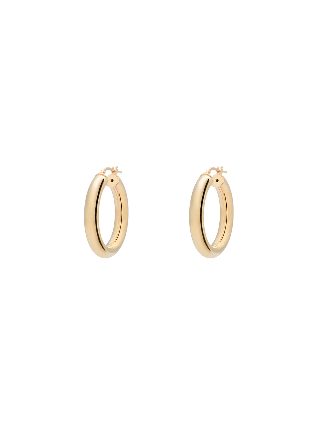 Thick hoop earrings