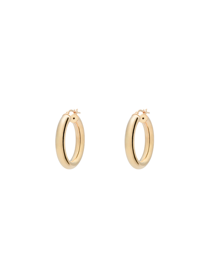 Thick hoop earrings