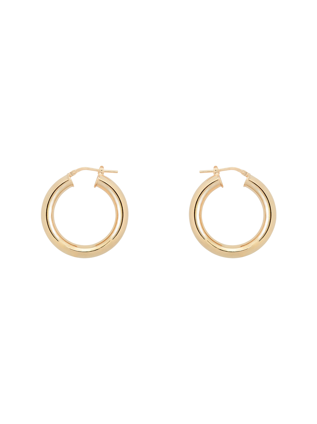 Thick hoop earrings