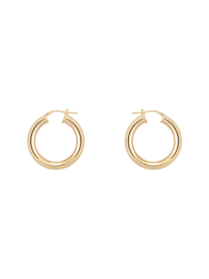 Thick hoop earrings