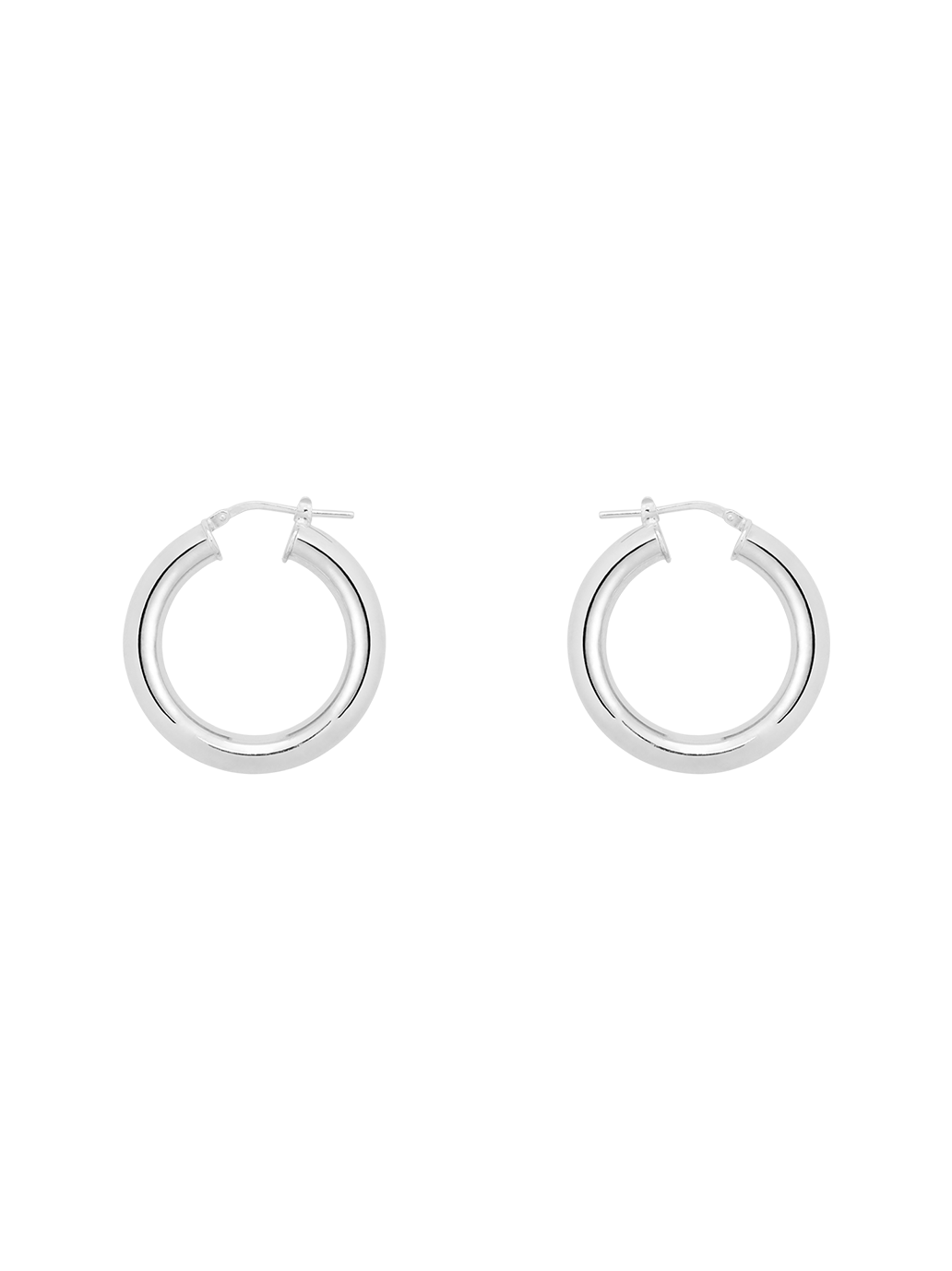 Thick hoop earrings