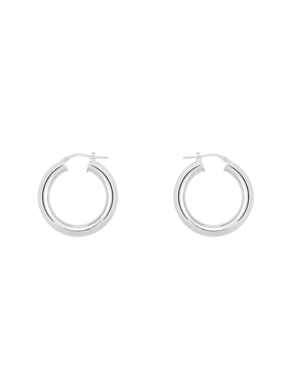 Thick hoop earrings