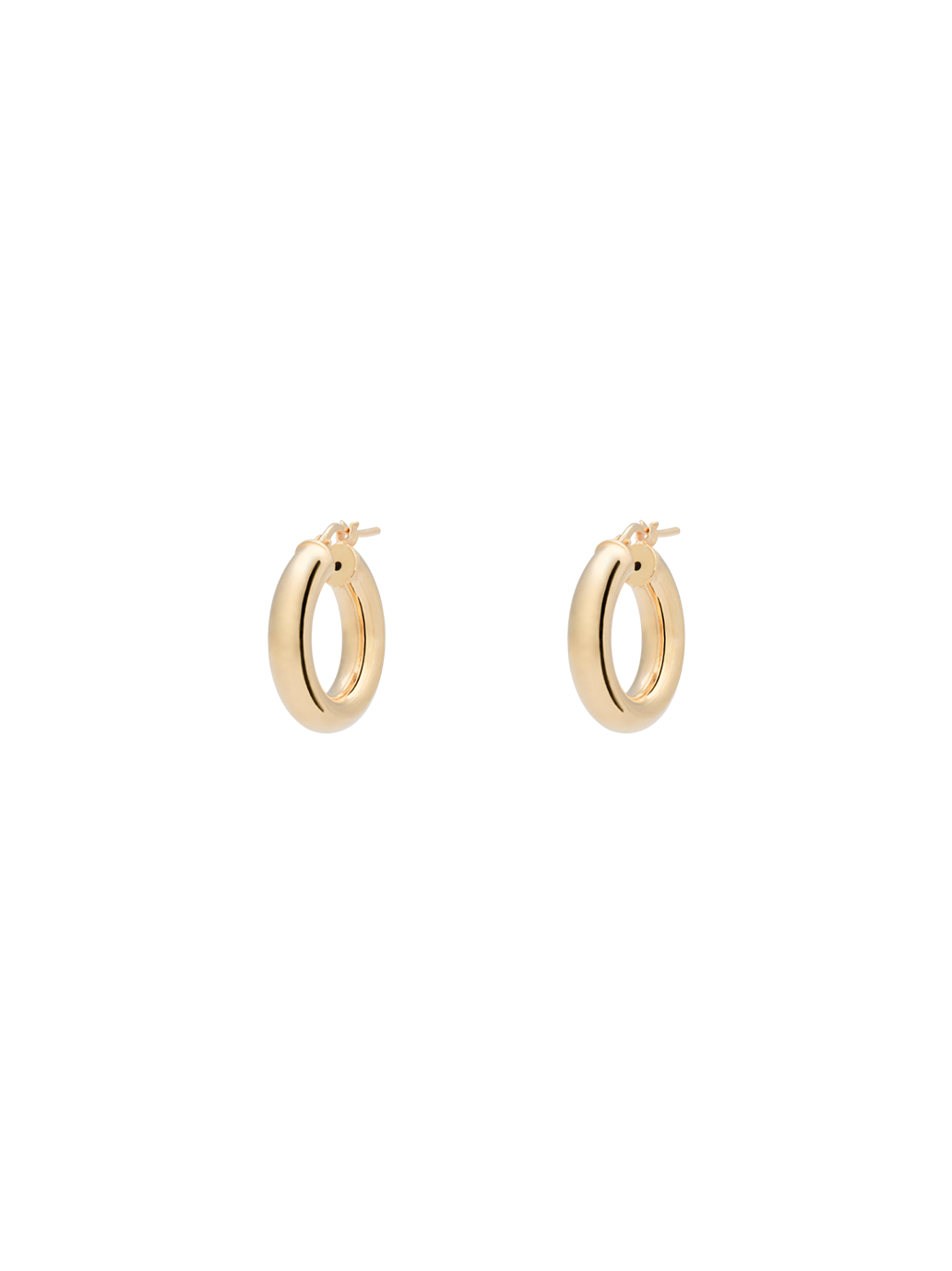 Thick hoop earrings