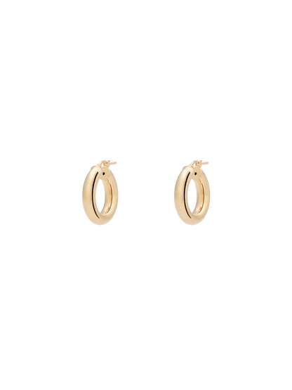 Thick hoop earrings