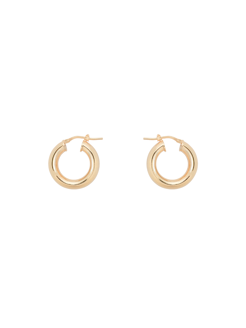 Thick hoop earrings