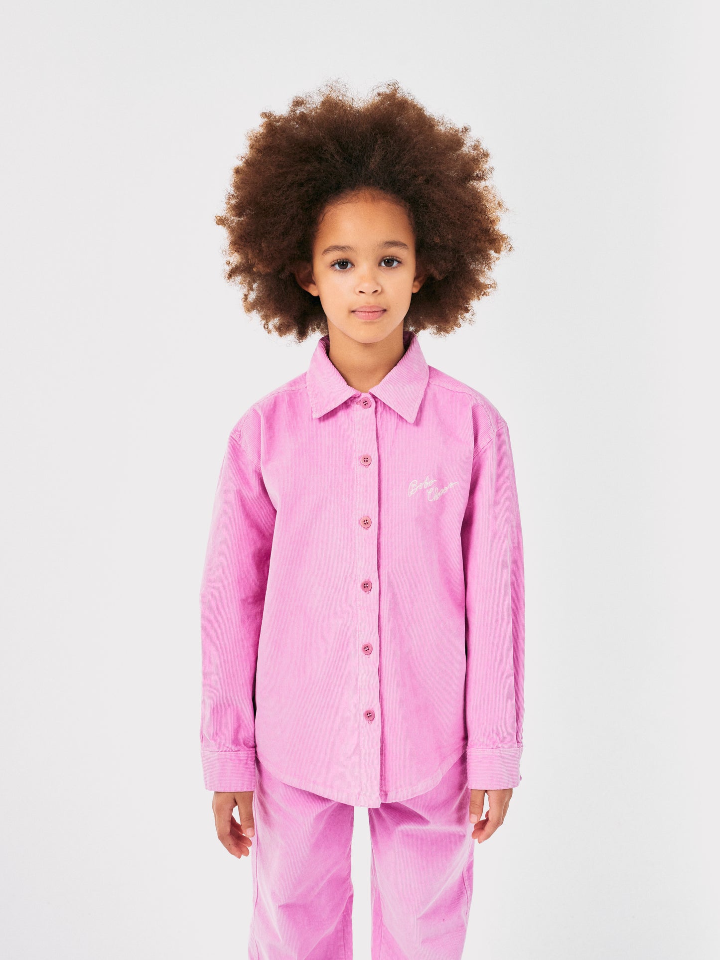 Bobo Choses embroidery corduroy shirt