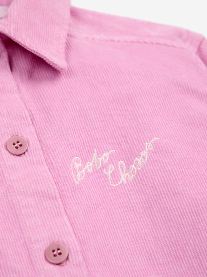 Bobo Choses embroidery corduroy shirt