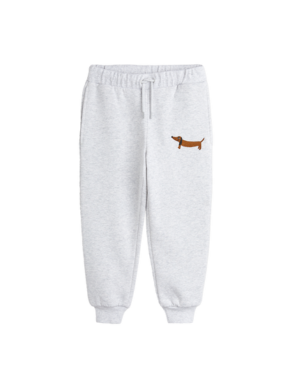 Dog embroidered sweatpants