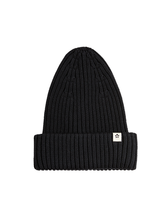 Gorro plegable de punto acanalado