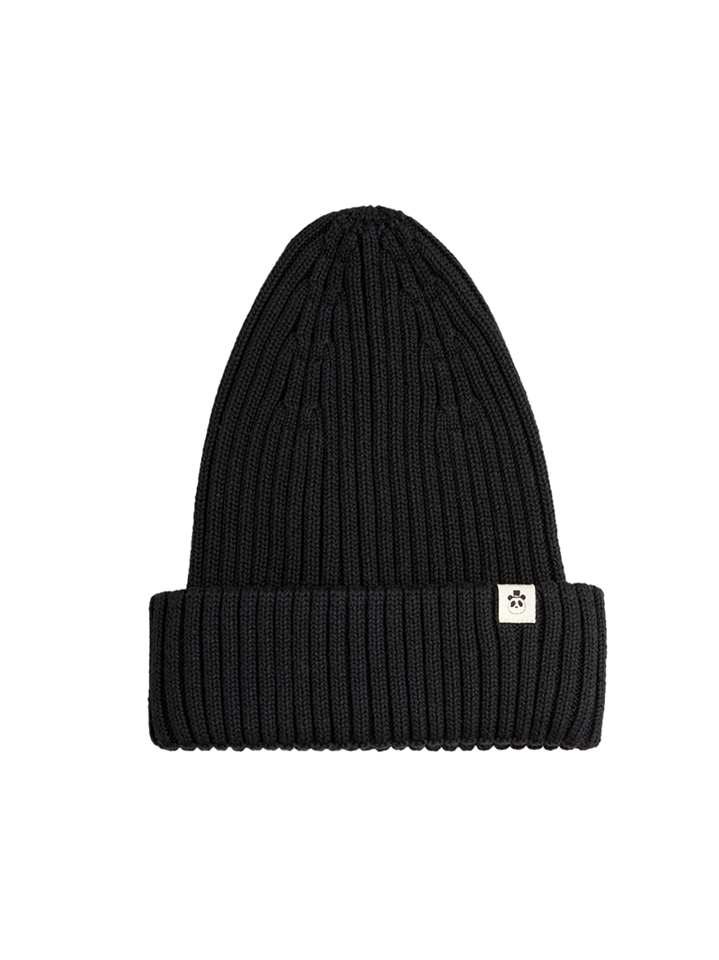 Gorro plegable de punto acanalado