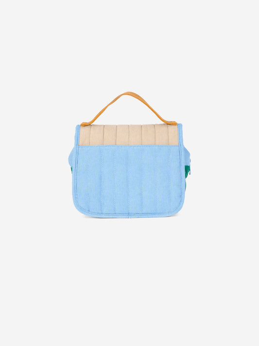 Soft Color Block padded corduroy diaper bag