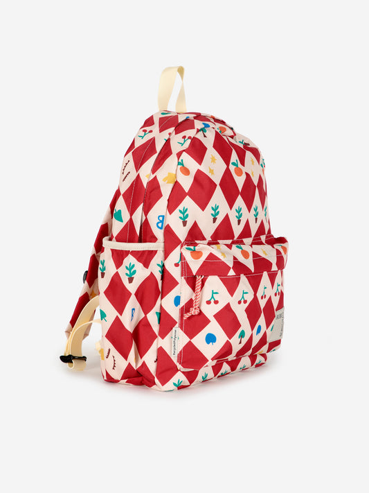 Mochila con estampado integral de arlequín