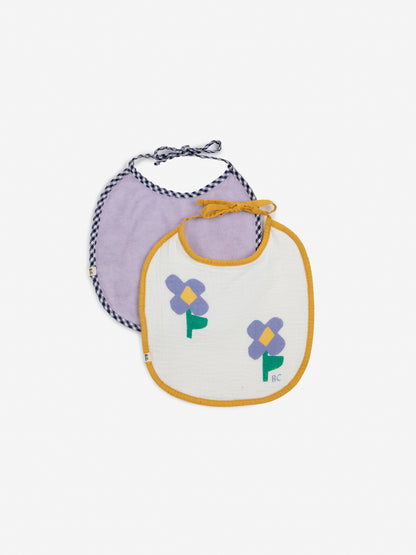 Pansy Flower bib set