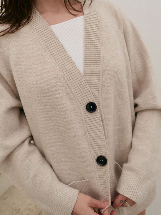 Cardigan in lana merino per tutti i giorni da donna