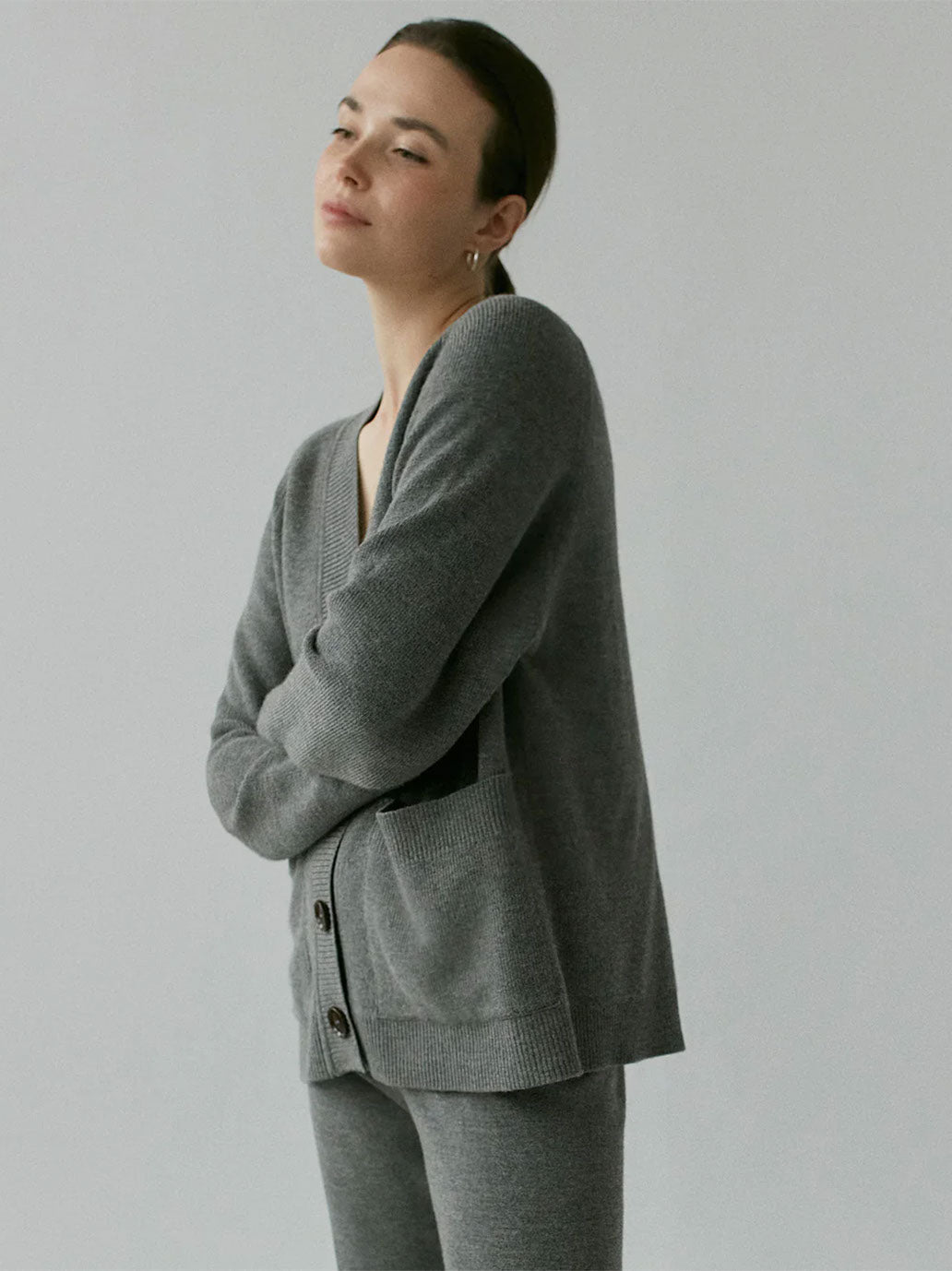 Cardigan in lana merino per tutti i giorni da donna