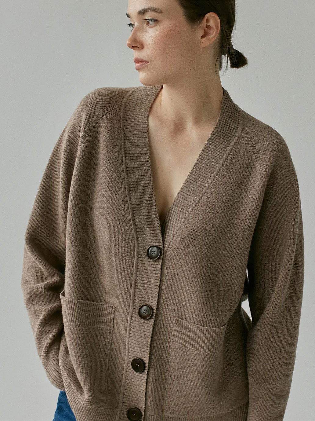 Cardigan in lana merino per tutti i giorni da donna