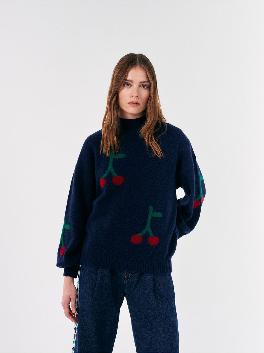 Cherry Turtle Neck Jumper