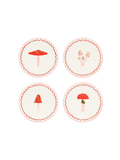 Platos de acompañamiento con setas alegres