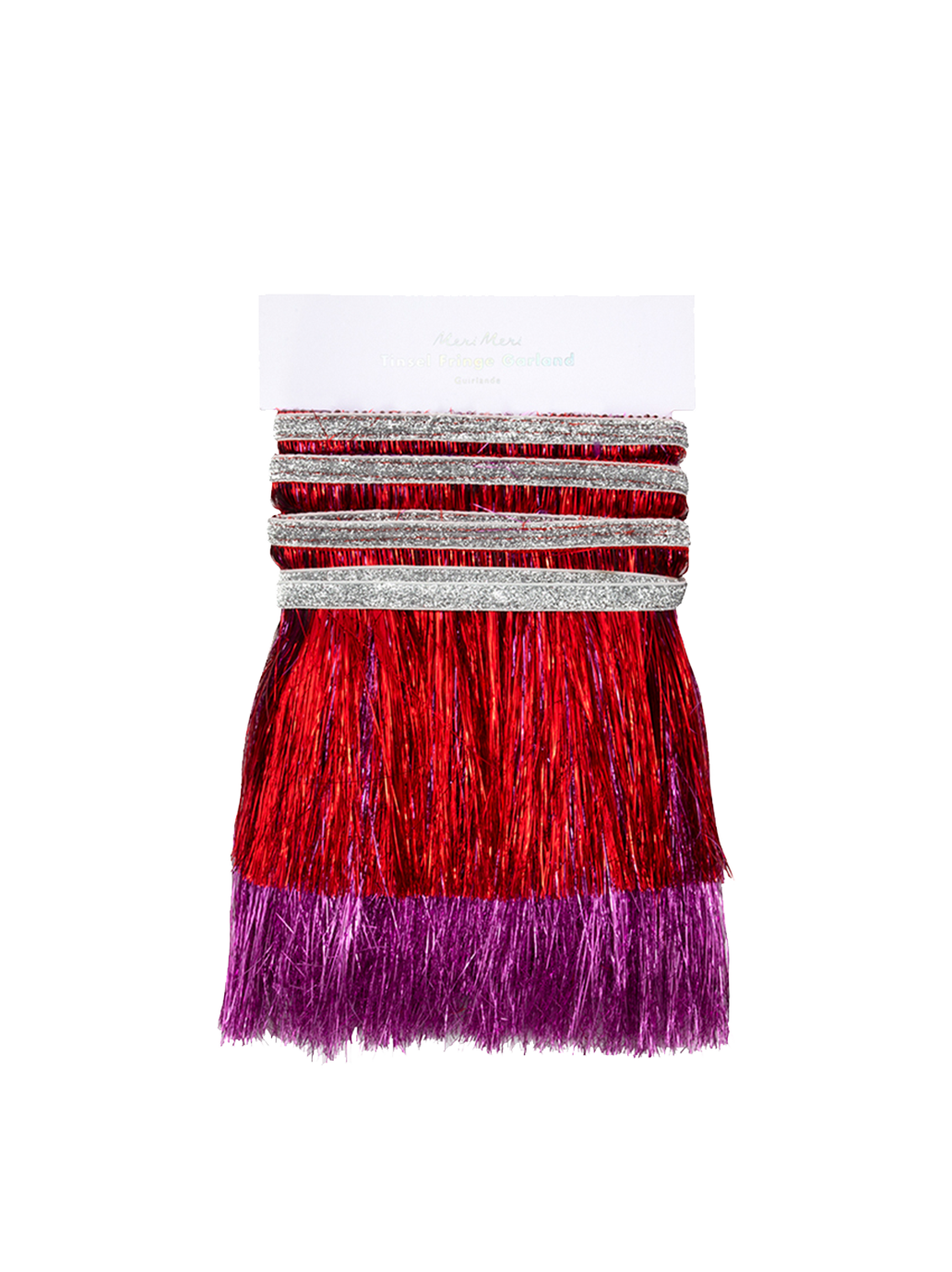 Red & Pink Tinsel Fringe Garland