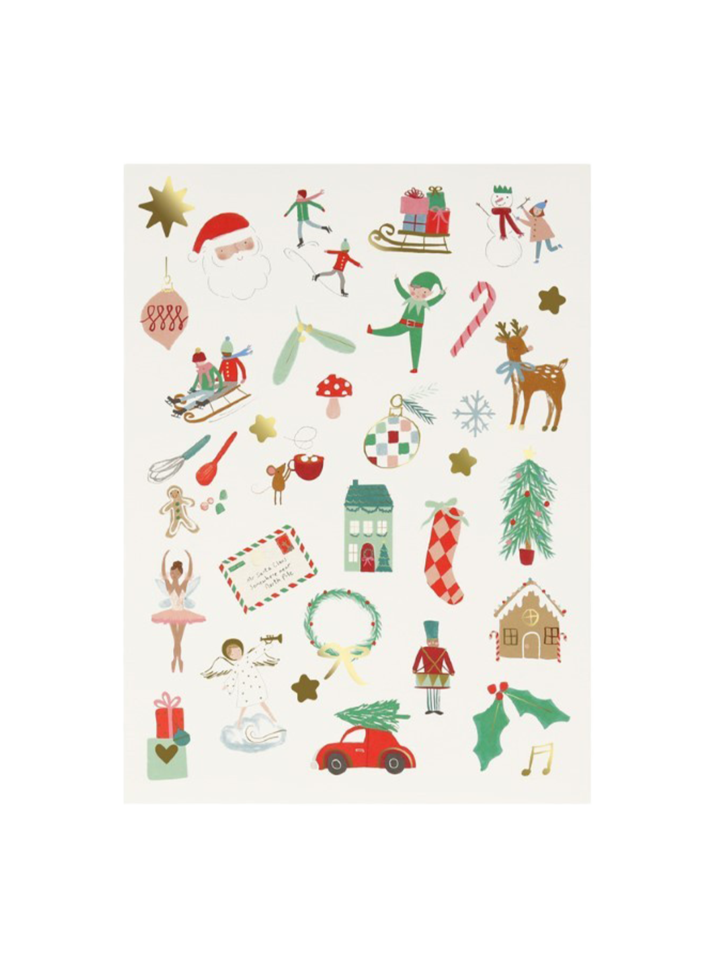 Mixed Icon Christmas Stickers