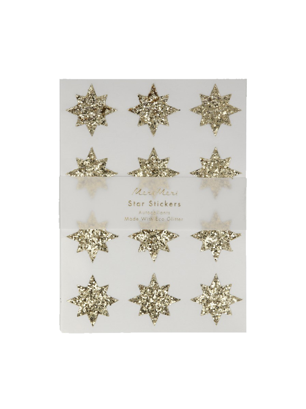 Gold Glitter Star Stickers