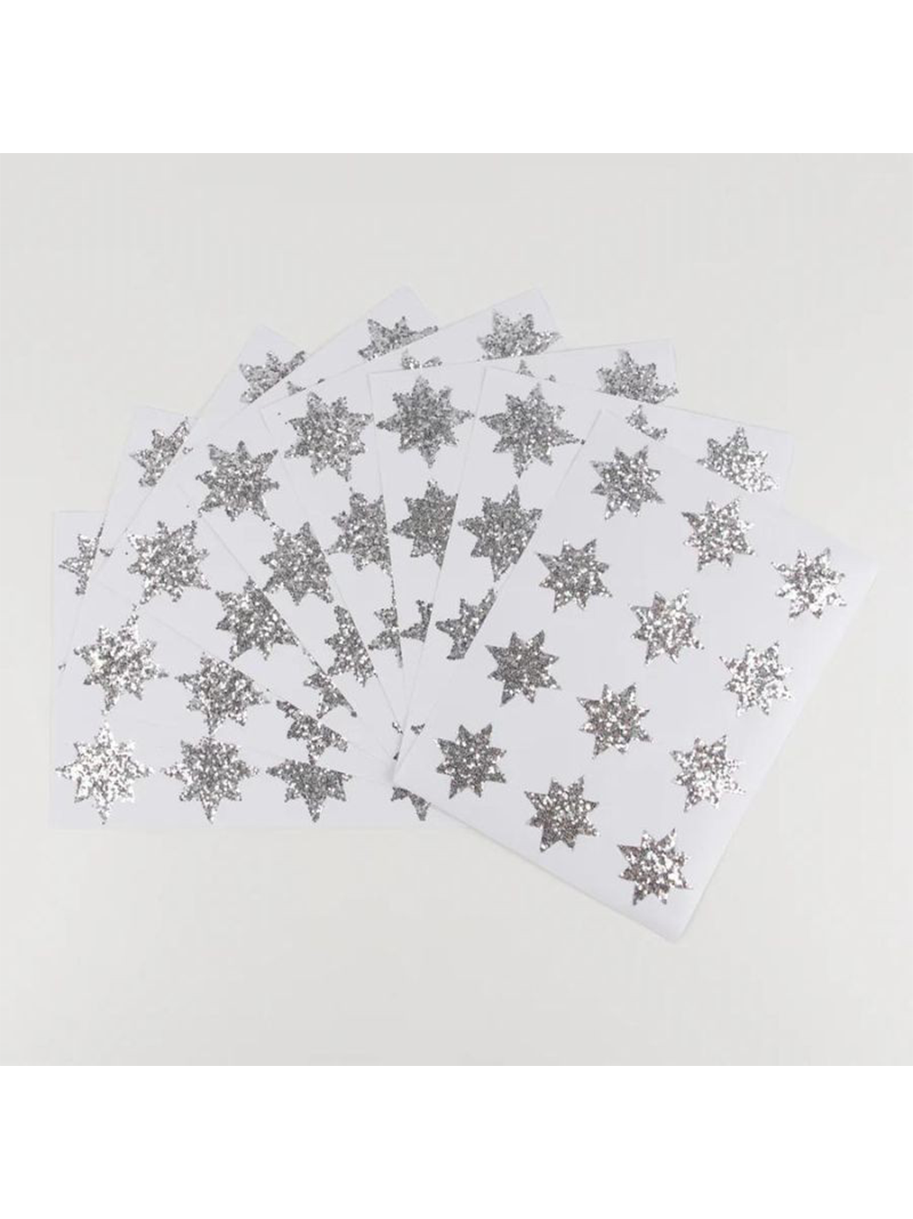 Silver Star Glitter Stickers