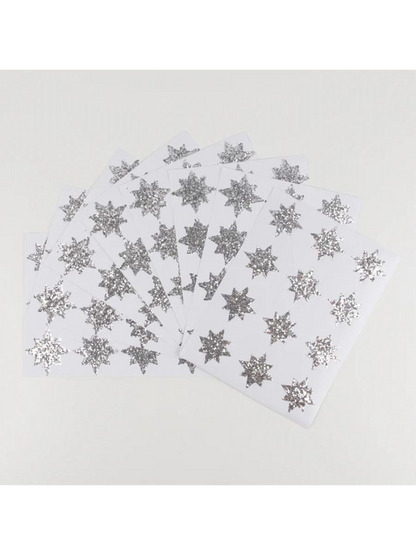 Silver Star Glitter Stickers